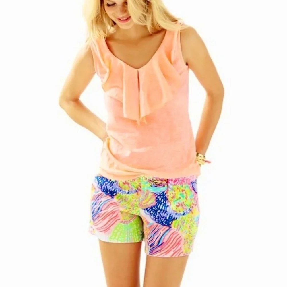 NWT!! LILLY PULITZER Callahan Shorts Roar Of the Seas Multi Color Colorful ~ 6
